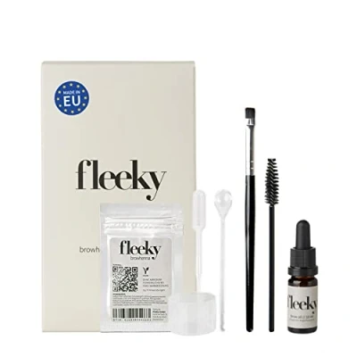 Image de fleeky Kit Browhenna couleur de sourcils on fleek, poudre au henné pour une coloration naturelle des sourcils, idéal comme cadeau (Mini, blond)