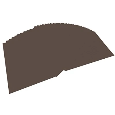 Image de folia 614/50 70 Carton photo format A4 300 g/m² 50 feuilles Marron foncé pour le bricolage et la création de cartes, photos scrapbooking