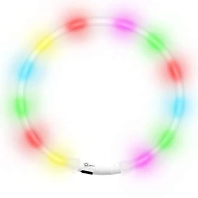 Image de NEO+ Amélioration de la visibilité et sécurité du Chien LED Collier USB Rechargeable pour Chien. Se connecte aux appareils. Le Devient Plus Visible sûr. Taille Unique