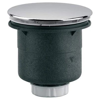 Image de bonde siphon de receveur douche diamètre 40mm en plastique sortie verticale chromé valentin 55300000000