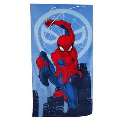 Image de Jerry Fabrics Serviette de bain pour enfant garçon 100 % coton 70 x 140 cm Spiderman
