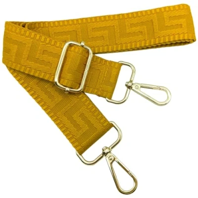 Image de Bandouliere de Rechange Reglable Jaune, 80 130cm Sangle Sac a Main Remplacement, Universelles mit Boucle Dore pour Femme à Main, Bandoulière Accessoires, 1308