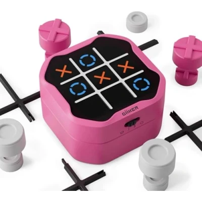 Image de GIIKER Tic Tac Toe Bolt Game, Console de Jeu Puzzle Portable 3 en 1, Jeux Voyage Portables