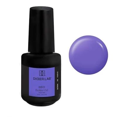 Image de DIDIER LAB BBIO Gel Construction Ongle UV en Flacon Violet Iris Formule Propre sans HEMA ni TPO de Autonivelant LED pour Renforcer les Ongles 15 ml