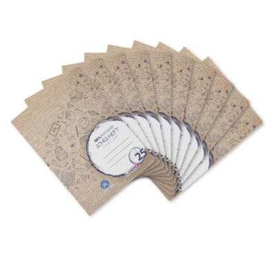 Image de Landré 100050215 Recycling Lot de 10 cahiers 16 pages Format A4 Linéature 25 Papier ligné et margé 80 g/m² recyclé certifié &quot;Der Blaue Engel&quot;