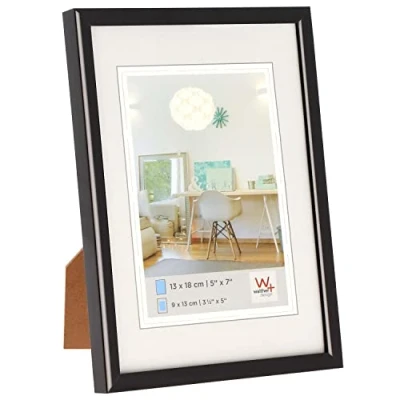 Image de walther design cadre photo noir 50 x 70 cm avec verre d’art, en plastique New Lifestyle KVX070B
