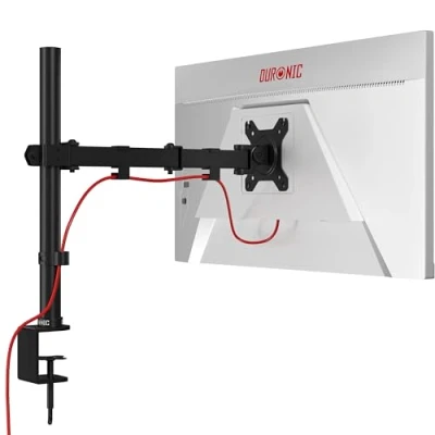 Image de Duronic DM151X3 Support écran PC pour bureau à pince Hauteur ajustable Rotatif / Inclinable Pivotable Compatibilité