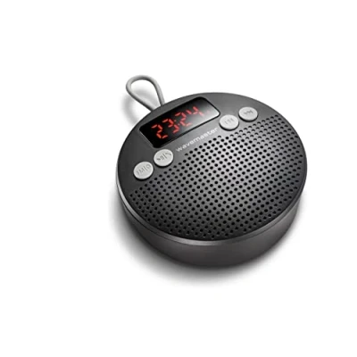 Image de Wavemaster MOBI 3 Enceinte Bluetooth Portable Mobile (Champ sonore à 360) avec Radio, réveil et Fonction Mains Libres, Protection IPX5 Contre Les Projections d&#039;eau Anthracite/Gris