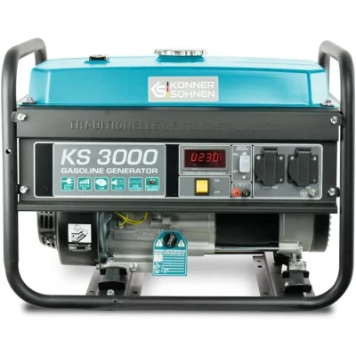 Image de Groupe électrogène à essence KS 3000 puissance max W, prises Schuko 2x16A (230 V), EURO V, régulateur de tension automatique (AVR),moteur électrique enroulement 100% cuivre,generateur courant
