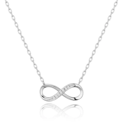 Image de Philip Jones Collier pendentif infini plaqué argent créé avec des cristaux Zircondia®