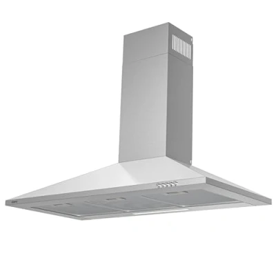 Image de CIARRA CAS9201A Hotte Aspirante 90 cm Classe A 370m3/h Recyclage ou Evacuation Cheminée Extensible Noire Acier Inoxydable