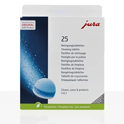 Image de Jura Lot de 25 tablettes nettoyage 3 en 1 phases pour nettoyer, entretenir et protéger