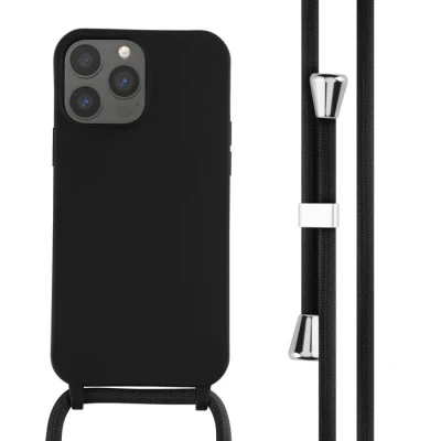 Image de Coque en silicone IMOSHION iPhone 13 Pro Max Cordon ajustable Souple Noir