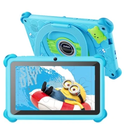 Image de zcobro Tablette Enfants 7 Pouces Andriod 10 pour avec WiFi IPS Display 2 Go RAM 32 ROM Bebe Contrôle Parental étui Antichoc Double Caméra éducatif