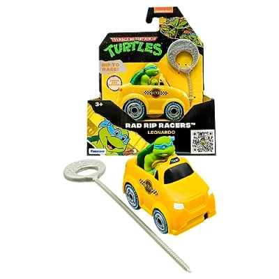 Image de TMNT Tortues Ninja Adolescent Mutant Tortue Leonardo RAD Rip Racers, Véhicule d&#039;action, Édition Classique Jouets et Cadeaux pour Enfants de 3 Ans Plus