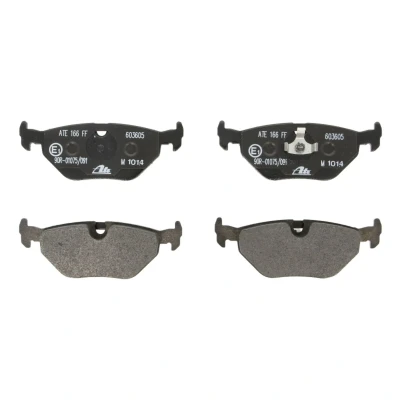 Image de ATE 13.0460 3605.2 Jeu de plaquettes frein préparé pour indicateur d&#039;usure, contact signal d&#039;usure exclu BMW: 3 Touring, Compact, Z4 Roadster