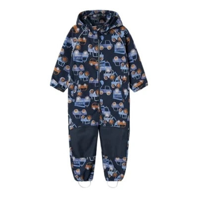 Image de NAME IT Nmmalfa08 Aop1 Fo Noos Combinaison Softshell Pluie, Bleu, 98 Garçon