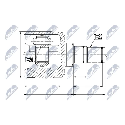 Image de Jeu de joints, arbre transmission NTY NPW KA 329