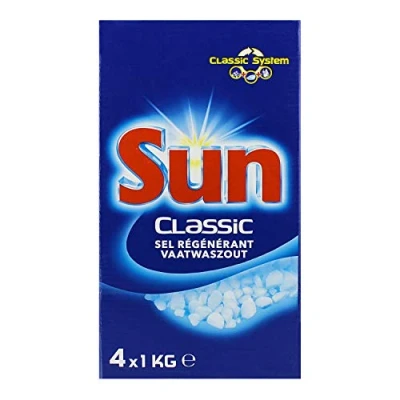 Image de Sun Sel régénérant pour lave vaisselle La boîte de 4 x 1kg