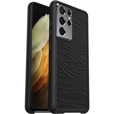Image de LifeProof Wake Coque pour Samsung Galaxy S21 Ultra 5G, Antichoc, résistant aux chutes jusqu&#039;à 2 mètres, protection fine, fabriquée à partir de plastique océanique recyclé, Noir
