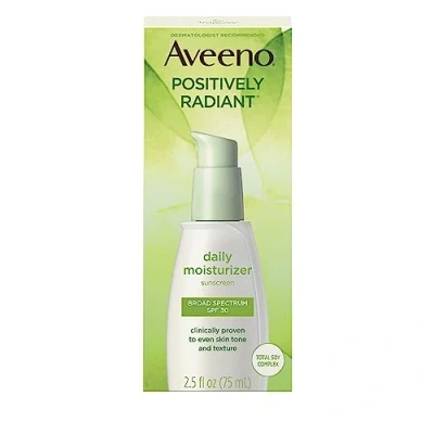 Image de Aveeno Active Naturals Positively Radiant Daily Moisturizer SPF 30 UVA/UVB Sunscreen 73 ML