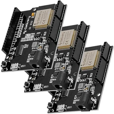 Image de AZDelivery 3 x Carte de Développement ESP32 D1 R32 avec CH340G et WiFi + Bluetooth IoT Micro USB Compatible Arduino incluant Un E Book!