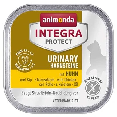 Image de Animonda INTEGRA PROTECT Nourriture Humide pour Chat Urinary Struvit Poulet (16 x 100 g) au recommandé par Le vétérinaire en Cas de calculs urinaires, complément Alimentaire développé avec des