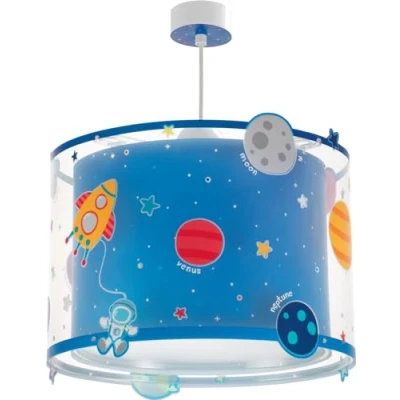 Image de Dalber lampe suspension enfant Planets planètes système solaire, Bleu