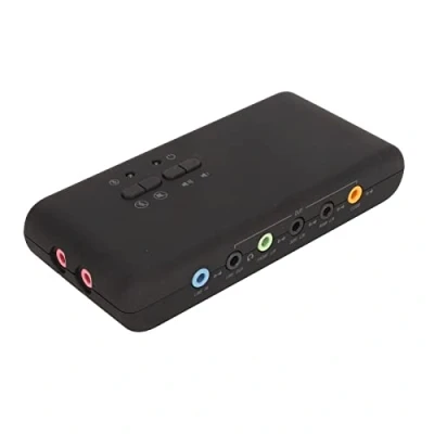 Image de Zunate Carte Son Externe USB 7.1, DAC et Ampli, Double Entrée Micro 3,5 Mm, Optique, Sortie pour Système de Haut parleurs D&#039;ordinateur Portable PC