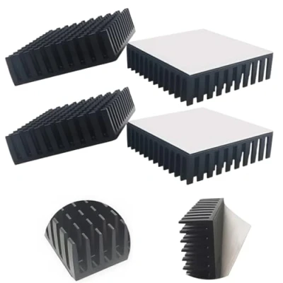 Image de CTRICALVER Bloc de Refroidissement à Eau 40 x 11mm en Aluminium pour système Dissipateur Chaleur Refroidisseur d&#039;eau Liquide Noir CPU Graphiques Radiateur Thermique