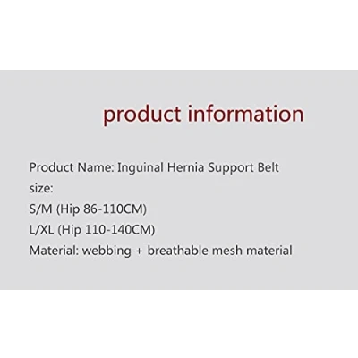 Image de Hernia truss, Inguinal Belt For Men, Left or Right Side, Post Surgery Men&#039;s Support Truss Inguinal, Groin Hernias, Adjustable Waist Strap,86/110cm