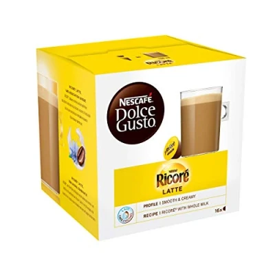 Image de Nescafé Dolce Gusto Ricoré Latte Café Chicorée 48 Capsules (Lot de 3 boîtes x 16)