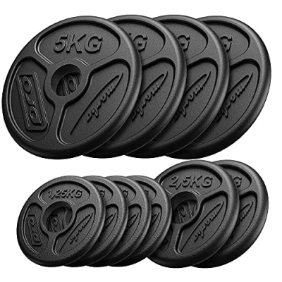 Image de Marbo Sport Jeu de Poids en Fonte Olimpic 4 x 5 kg + 2 2,5 1,25 MW 4x5KG_2x2,5KG_4x1,25KG OLI