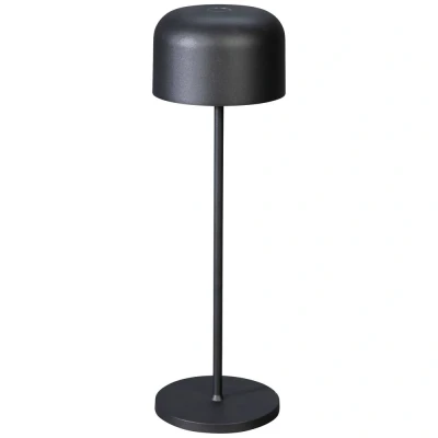 Image de Konstsmide Lille lampe de table extérieure sans fil avec station charge Ø11 x 36 cm 3,5W LED dimmable incl. IP54 noir