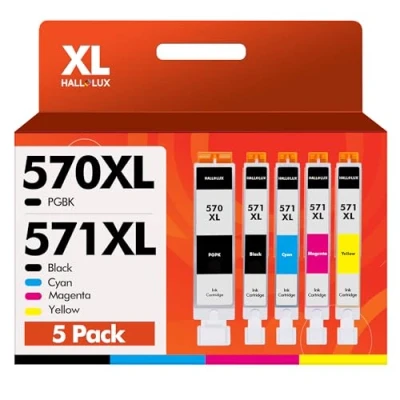 Image de PGI 570 CLI 571 Cartouches PGBK/C/M/Y/BK Multipack Compatible pour Canon 570XL 571XL PIXMA MG5750 TS5050 MG5753 MG6850 MG6852 MG5751 TS5055 MG5752 MG6851 TS5051 TS6051 TS6050 (5 Pack)