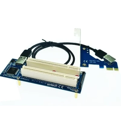 Image de Sintech PCI E Express X1 to Dual Riser Extender Card with Low Profile Bracket