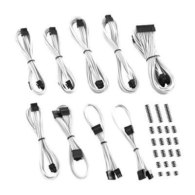 Image de CableMod Classic Série ModMesh C Series Jeu de câbles Corsair RMi &amp; RMX Blanc