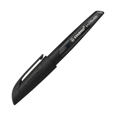 Image de STABILO L EASYbuddy Twilight Sky Stylo d&#039;écolier avec plume pour gaucher Noir/noir Couleur d&#039;encre bleue (effaçable) unique Cartouche incluse