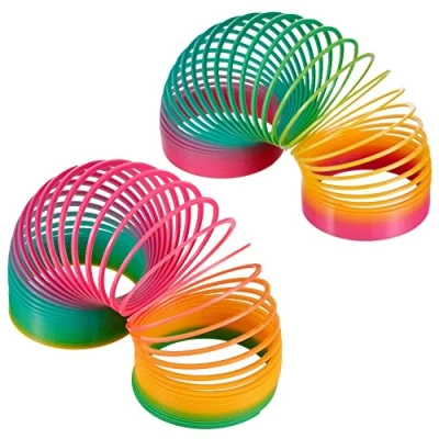Image de THE TWIDDLERS 2 Jouets à Ressort Magiques Géants Arc en Ciel pour Garçons &amp; Filles, XL Calendrier de l&#039;Avent, Cadeau Noël, Pochette Surprise Solide Coloré