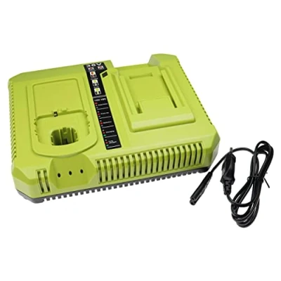 Image de vhbw Chargeur Double Compatible avec Ryobi BPL3626, BPL3626D, BPL3640, BPL3640D Batteries Ni CD, NiMH, Li ION d&#039;outils/de Tondeuse