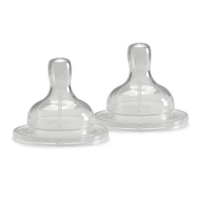 Image de Neobaby Tétine col large en silicone, débit lent 2 pièces, 0 mois +