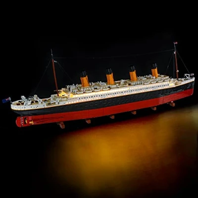 Image de YEABRICKS LED Lumière pour Lego 10294 Creator Expert Titanic Modèle de Blocs Construction (Ensemble Non Inclus)