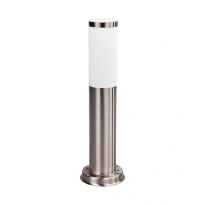 Image de Lindby luminaire extérieur Kristof (Moderne) en Gris Inox (1 lampe,à E27), borne eclairage exterieur, lumineuse pour socle