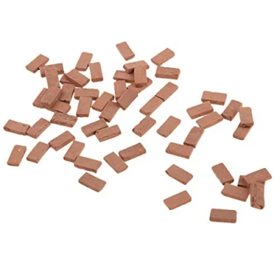 Image de Paowsietiviity Maquette miniature réaliste 1/35 en brique rouge pour la construction de tables sable 1,1 x 0,6 cm