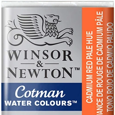 Image de Winsor &amp; Newton Cotman Aquarelle 1/2 Godet Rouge De Cadmium Clair Imitation