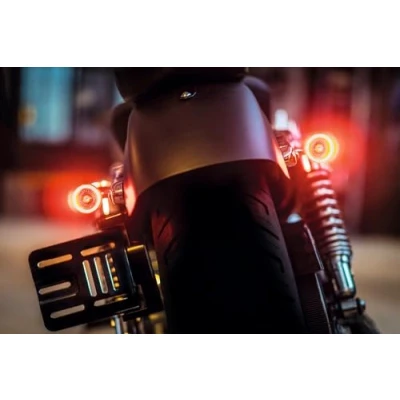 Image de Bullet 1000 DF Lot de 2 clignotants universels 3 en 1 pour moto Feu stop Certifiés E