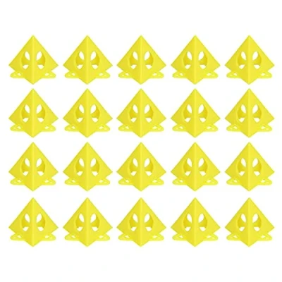 Image de Kadimendium 20 Pièces Pyramide Stands Peintre Peinture Cône Support Stand Riser Kit pour Toile Porte D&#039;armoire Jaune