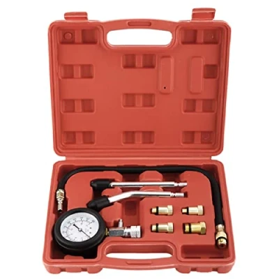 Image de FreeTec Coffret de compressiomètre Set compresseur Testeur Compression pour Moteur Essence 0 300 PSI / 20 Bar Rouge