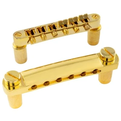 Image de Musiclily Set Cordier et Chevalet ABR 1 Tune O Matic pour Guitare électrique type Les Paul LP, Chrome