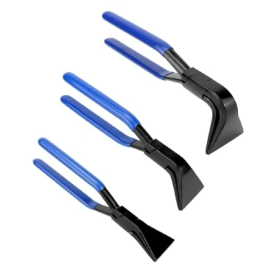 Image de QWORK® Lot de 3 cintreuses tôle, outils tôlerie, pinces à sertir, 0 45 90